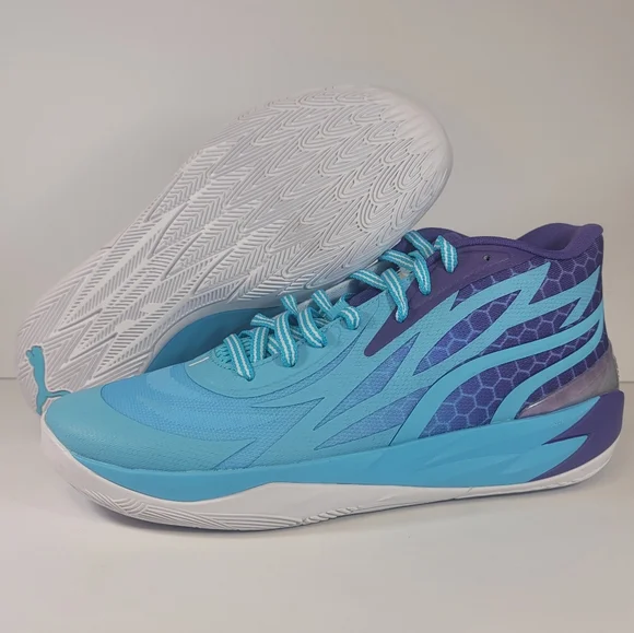 Puma Mens Blue Purple Mid Queen City LaMelo Ball Shoes